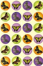 Butterfly Stickers - 24/sheet - 10 pack