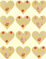 Michol Halev Heart Stickers - 12/sheet - 10 pack