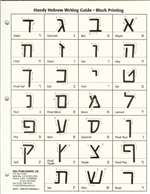 Handy Hebrew Writing Guide - Script / Block - 10 pack